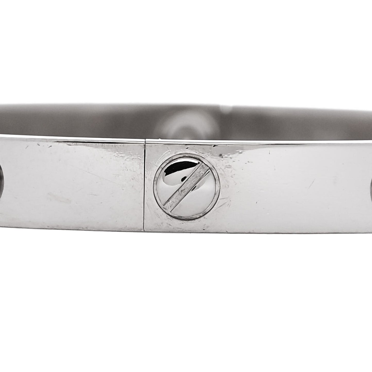 18K White Gold LOVE Bracelet 17