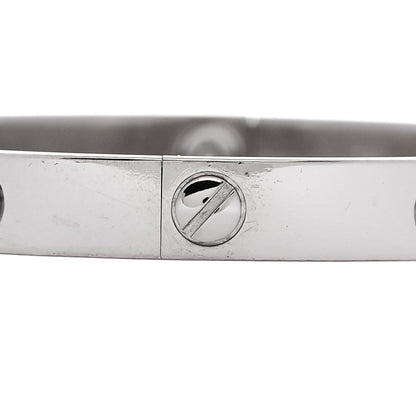 Cartier 18K White Gold LOVE Bracelet 17 5 of 9