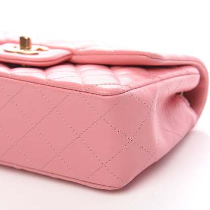 Chanel Lambskin Quilted Mini Rectangular Flap Pink 11 of 14
