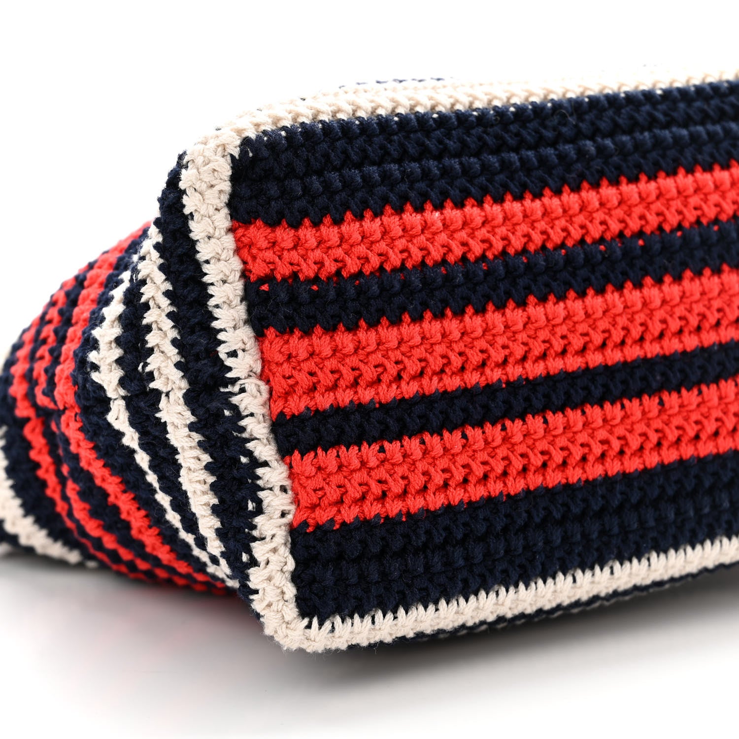 Miu Miu Fabric Crochet Mini Spirit Cire Bag Blue Red White 1525653