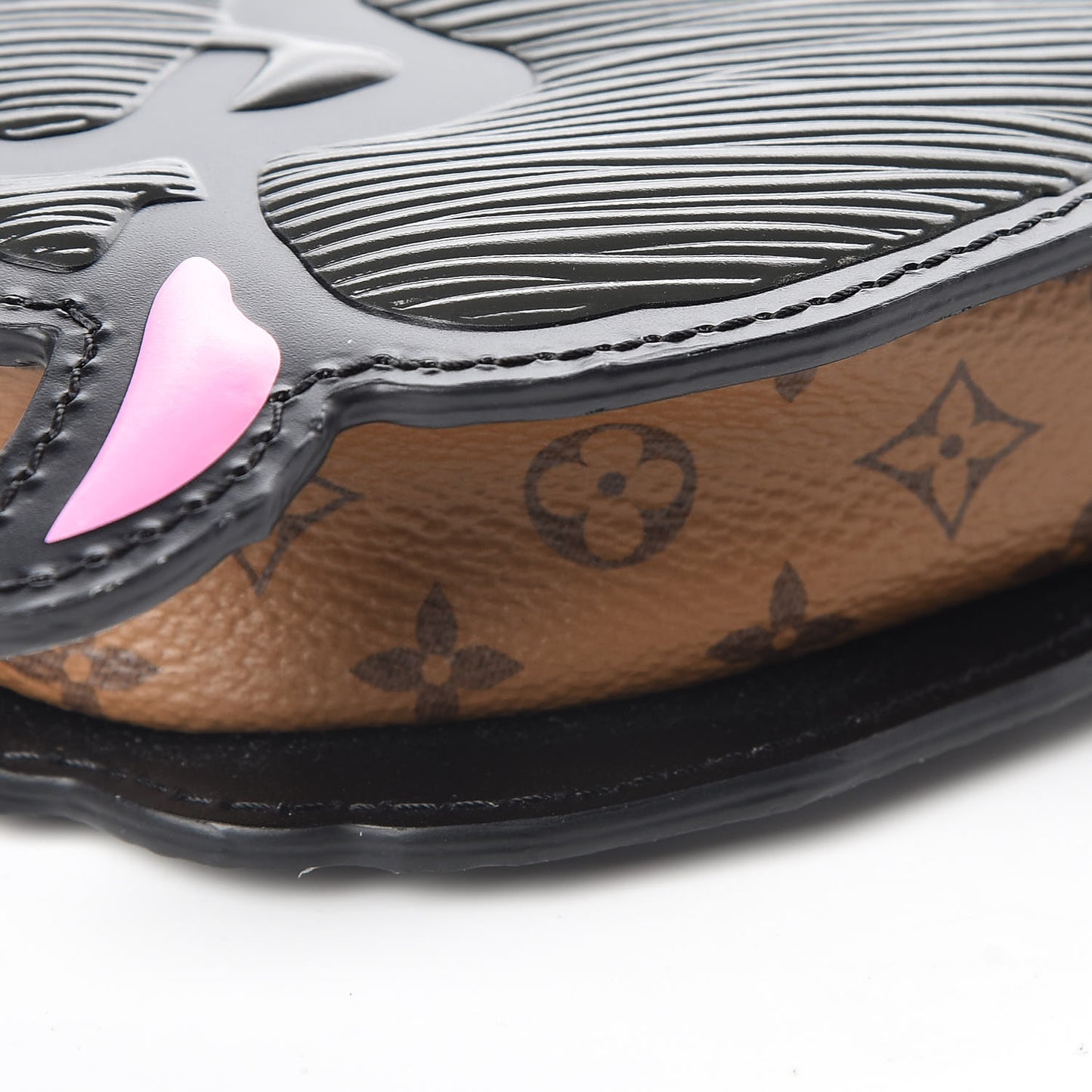 Epi Catogram Dog Face Clutch Black