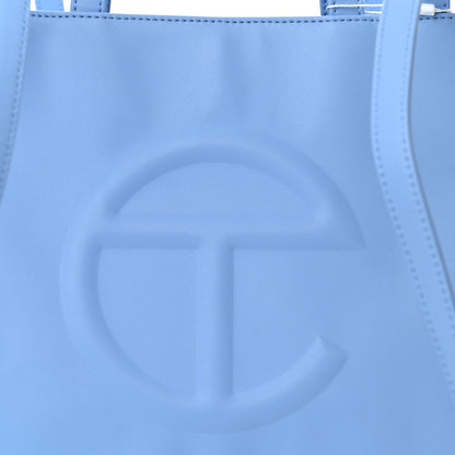 Telfar Vegan Leather Medium Shopping Bag Cerulean 7 of 9