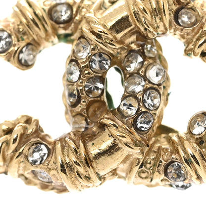 Chanel Crystal Mini Twist CC Earrings Gold 5 of 6