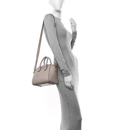 Givenchy Calfskin Crocodile Embossed Mini Antigona Dune 2 of 16