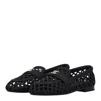Chanel Braided Lambskin CC Mocassin Loafers 38 Black 5 of 10
