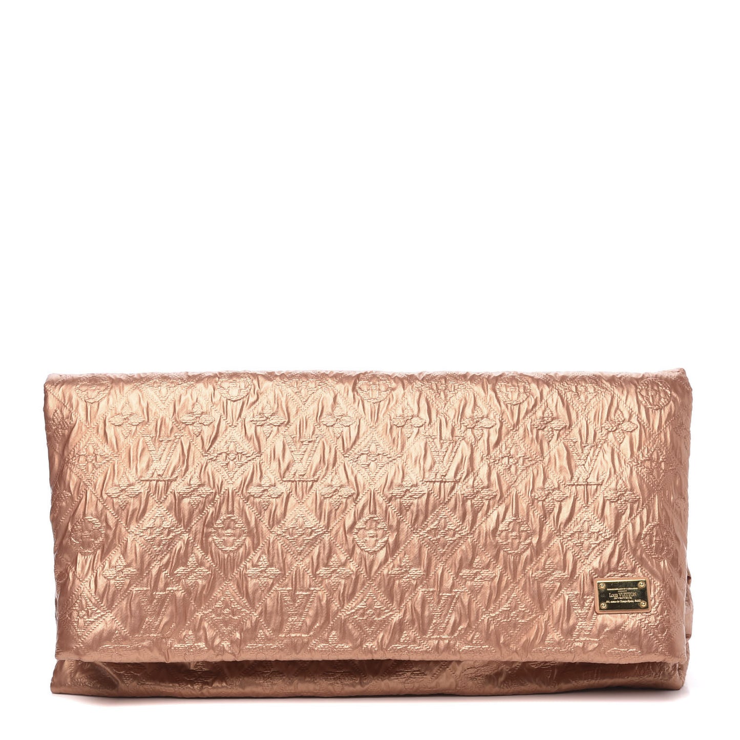 Jacquard Quilted Monogram Limelight Clutch GM Rose Gold