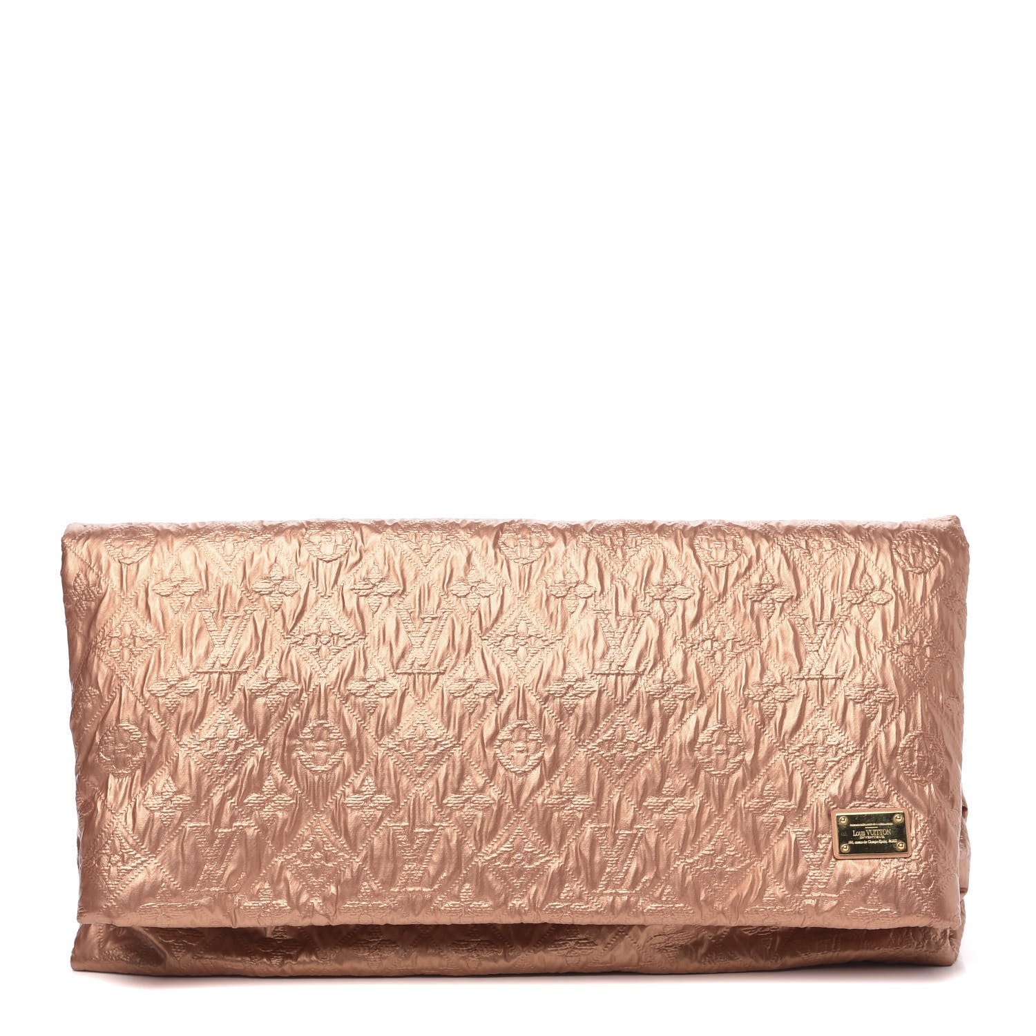 Louis Vuitton Jacquard Quilted Monogram Limelight Clutch GM Rose Gold 1 of 11