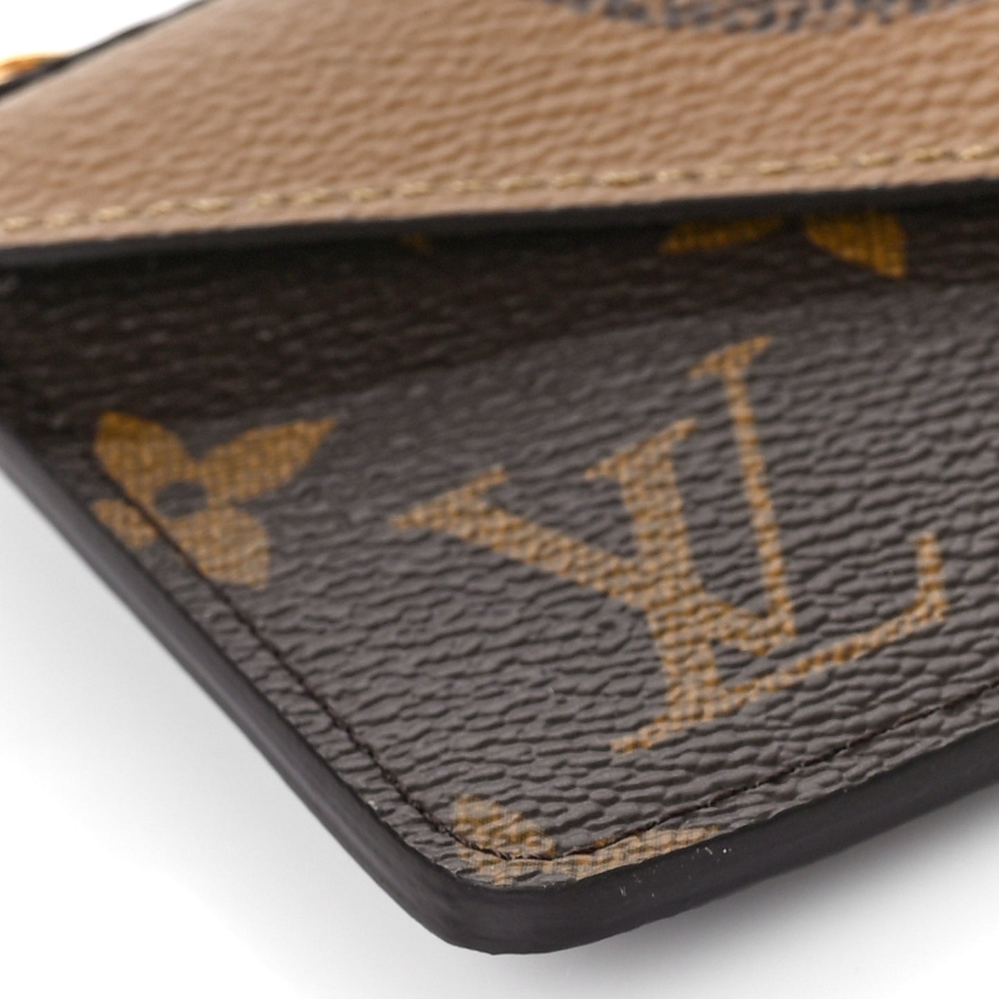 Reverse Monogram Recto Verso Card Holder Brown