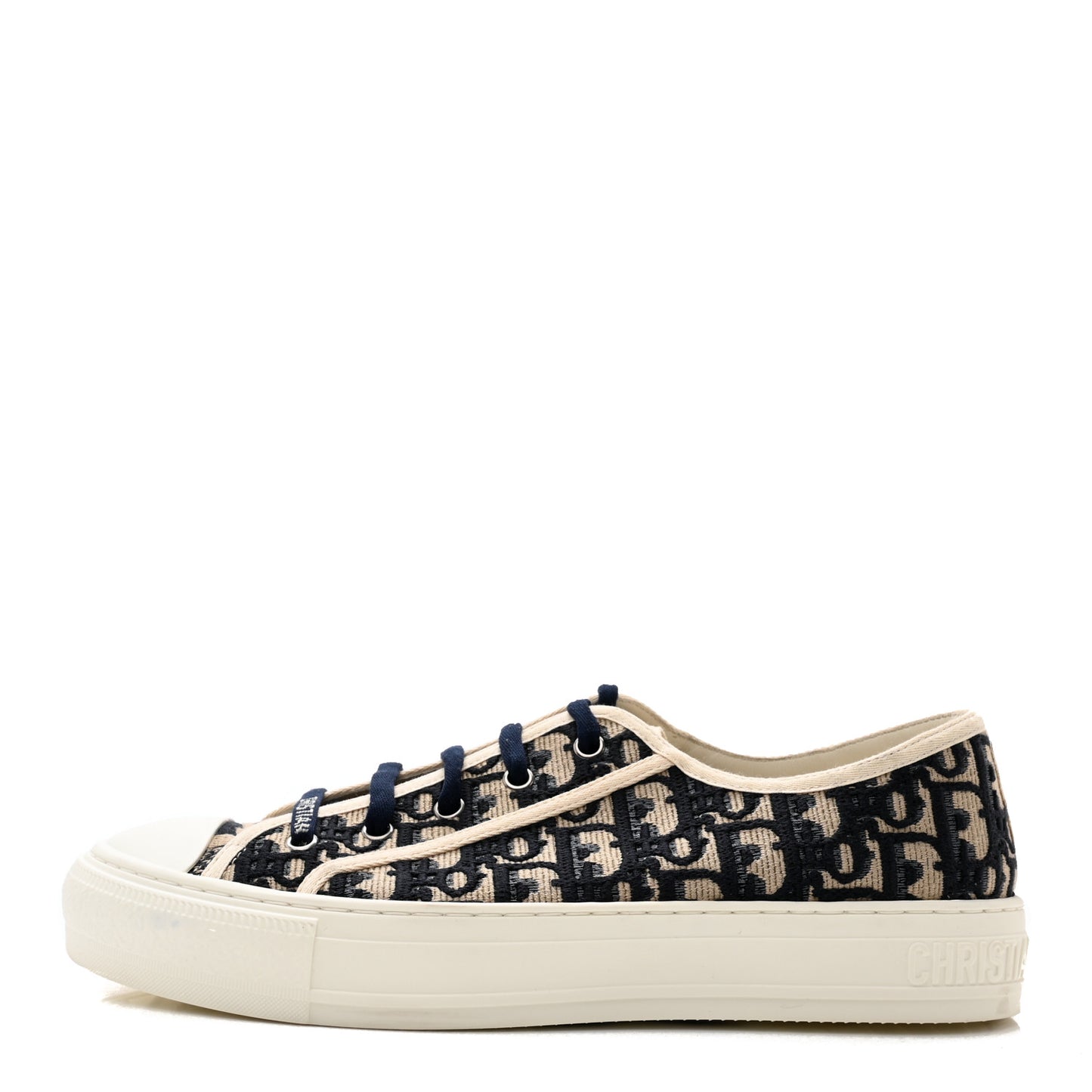 Canvas Oblique Walk'N'Dior Low Top Sneakers 41 Deep Blue