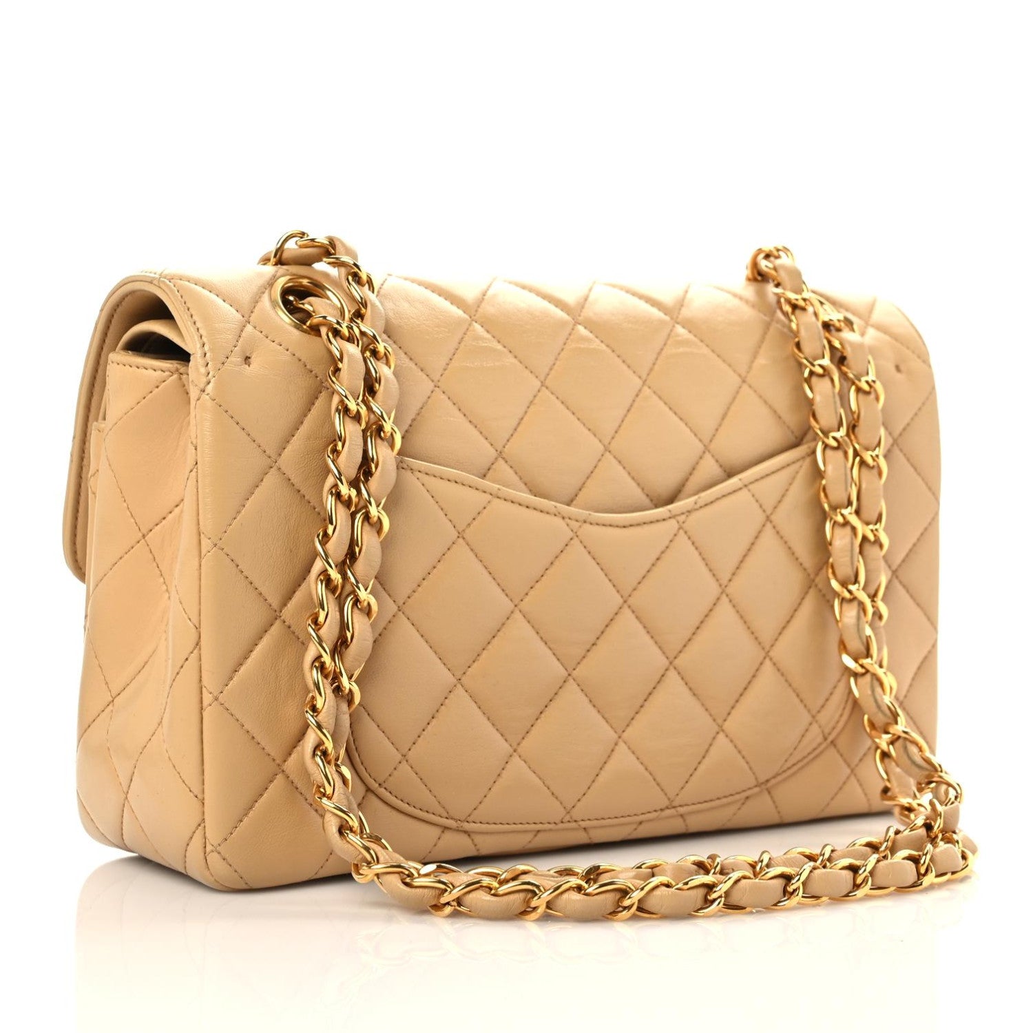 Chanel Lambskin Quilted Small Double Flap Beige 2 of 19