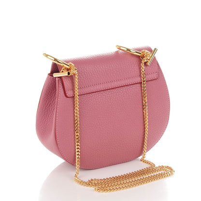 Chloe Grained Lambskin Mini Drew Shoulder Bag Faded Rose 3 of 8