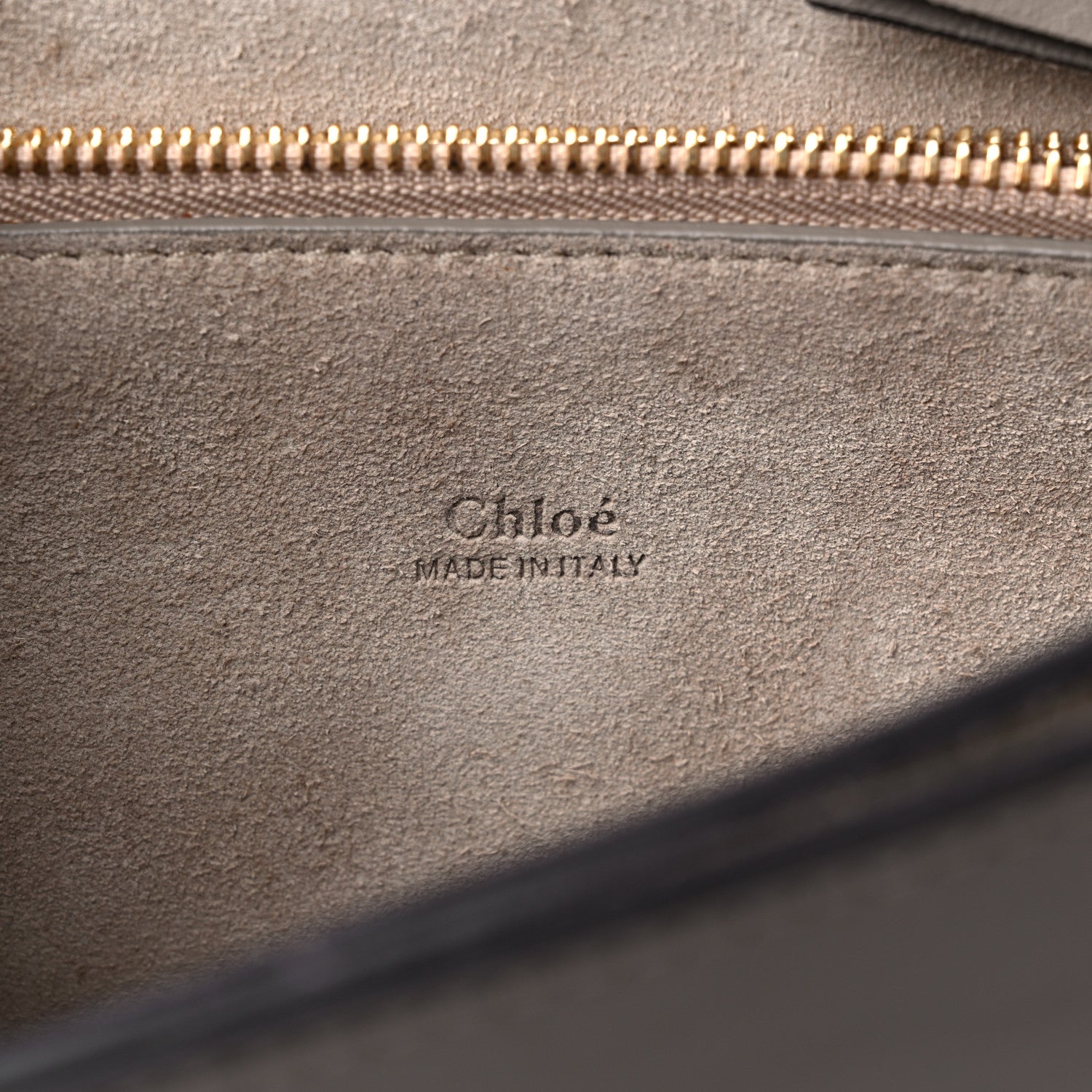 Chloe Calfskin Suede Medium Faye Shoulder Bag Motty Grey 6 of 13