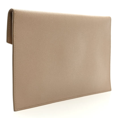 Saint Laurent SAINT LAURENT Grain De Poudre Uptown Pouch Dark Beige 3 of 6