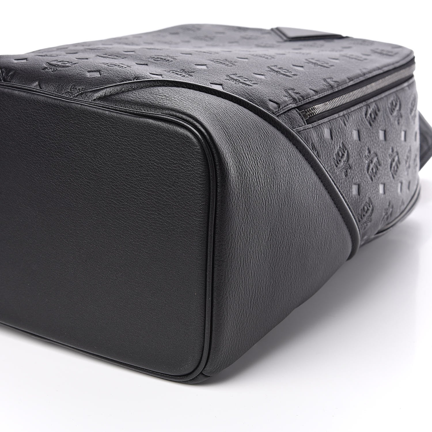 MCM Calfskin Ottomar Monogram Duke Backpack Black 9 of 10