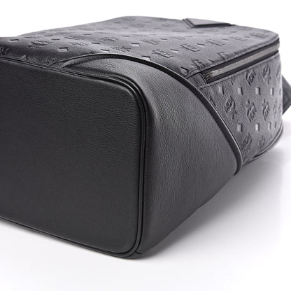 MCM Calfskin Ottomar Monogram Duke Backpack Black 9 of 10