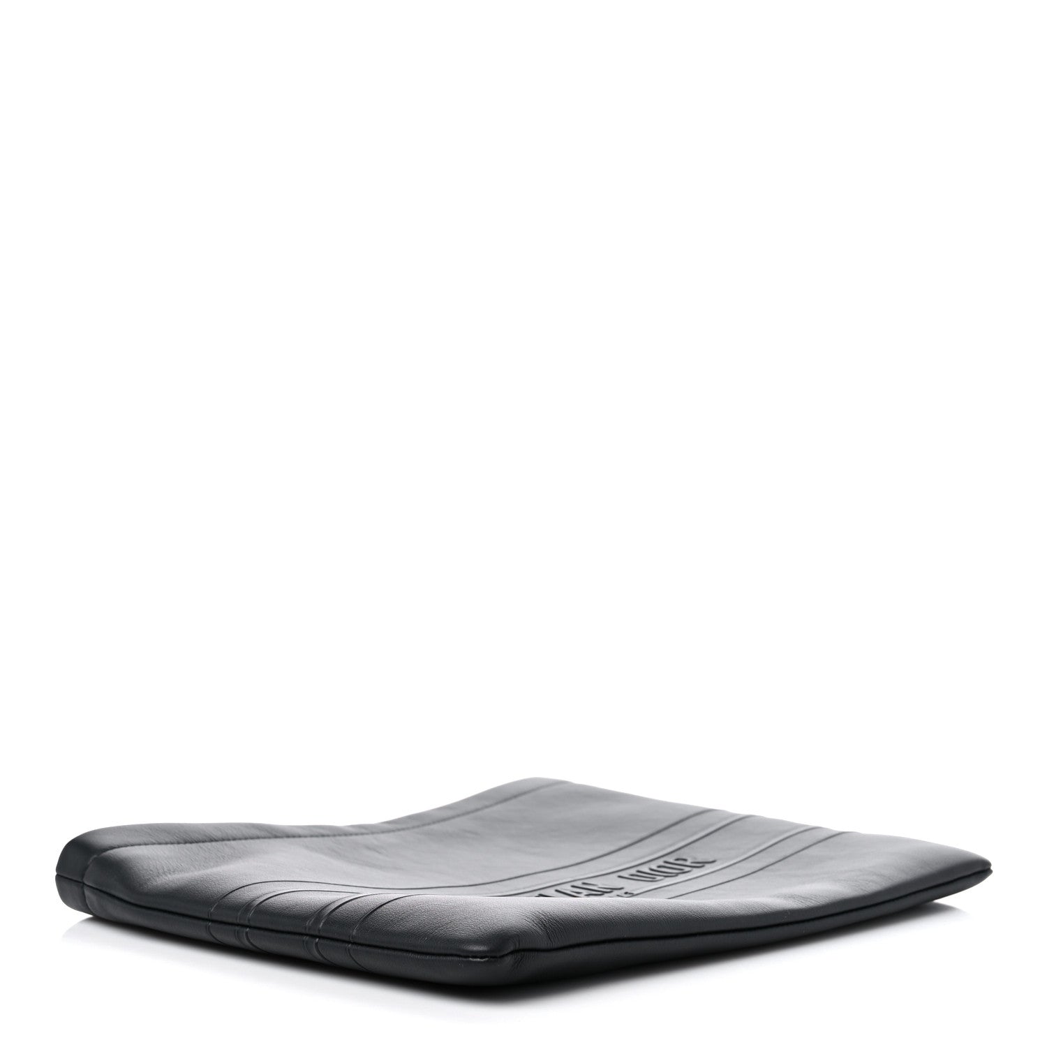 Christian Dior Calfskin Embossed Logo Zip Clutch Black 4 of 10