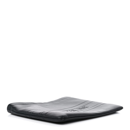 Christian Dior Calfskin Embossed Logo Zip Clutch Black 4 of 10