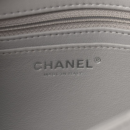 Chanel Lambskin Quilted Mini Rectangular Flap Grey 6 of 12