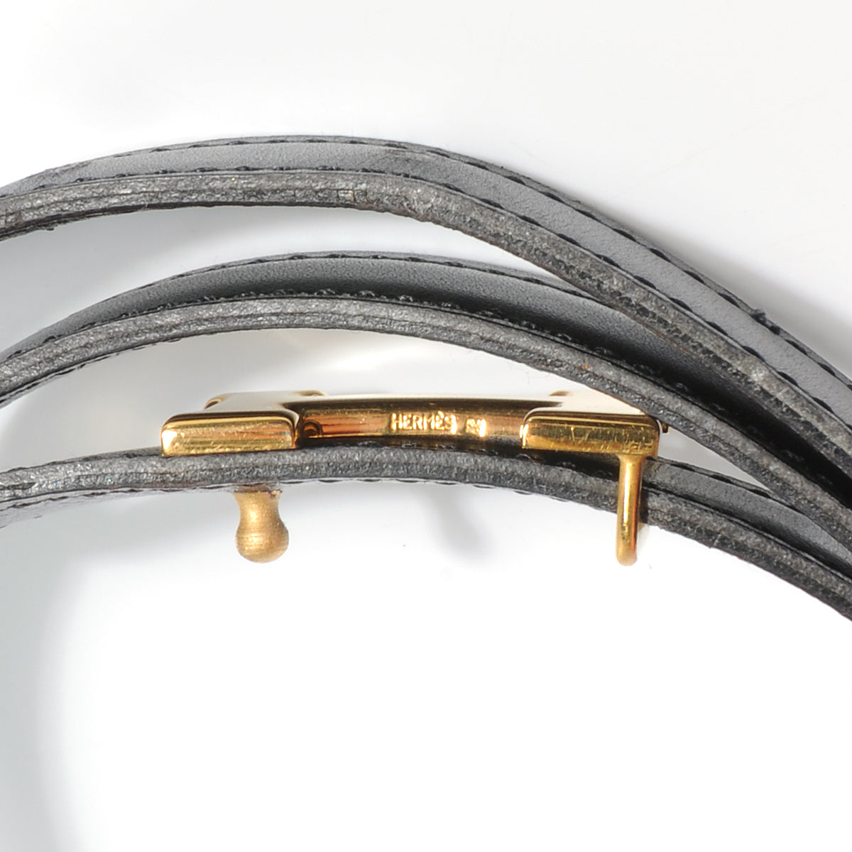 Box Courchevel Reversible Constance 18mm H Belt Noir Chocolate 70