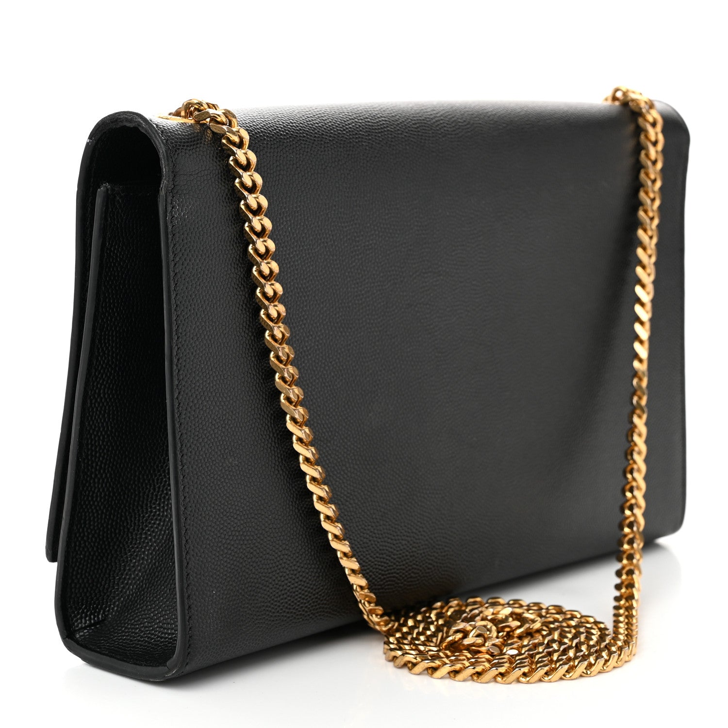 Saint Laurent Grain De Poudre Medium Classic Monogram Kate Satchel Black 3 of 10