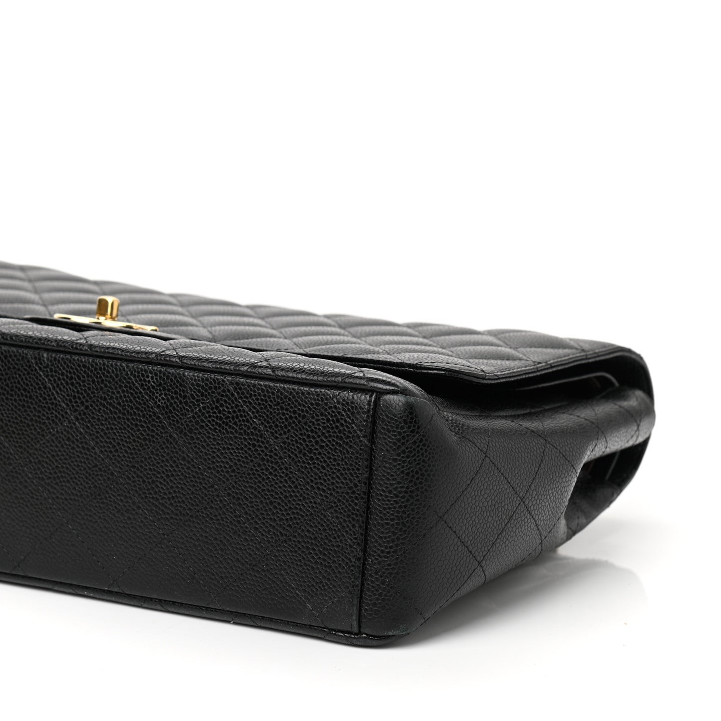 Caviar Quilted Maxi Double Flap Black