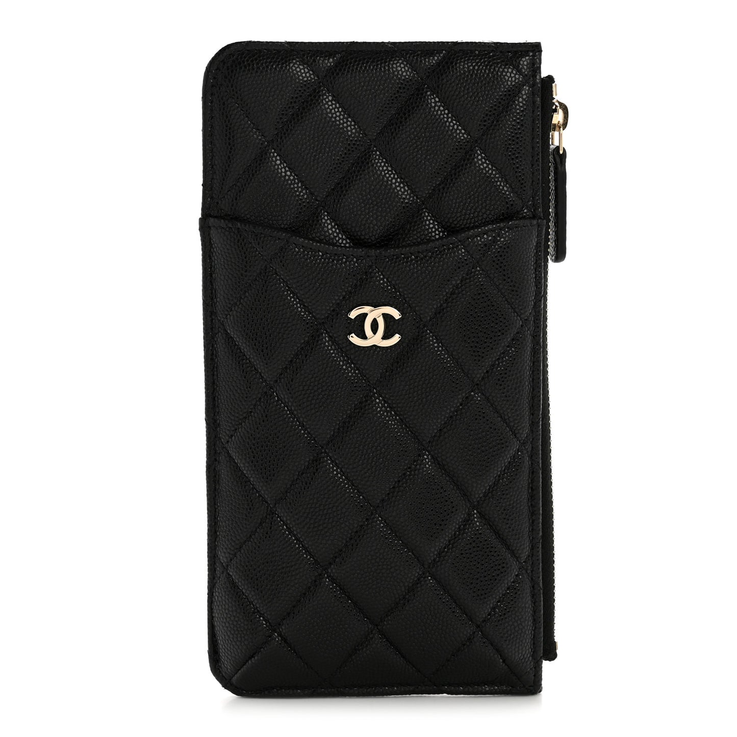 Caviar Quilted Classic iPhone Pouch Black