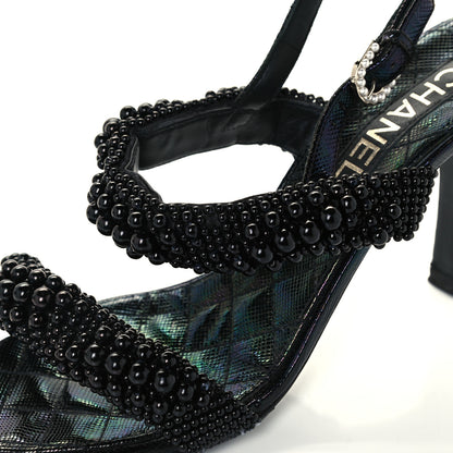 Chanel Fantasy Calfskin Pearl Pump 39 Black 12 of 12