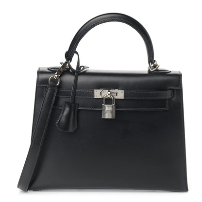 Hermes Box Kelly Sellier Guilloche 25 Black 1 of 13