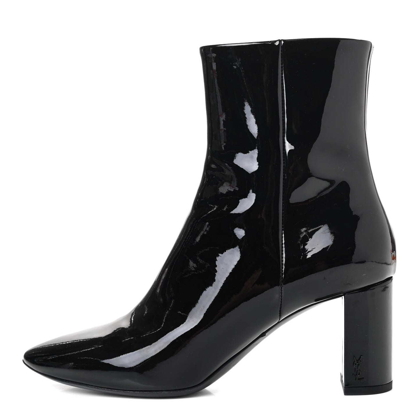 Patent Loulou Ankle Zip Boot 38.5 Black
