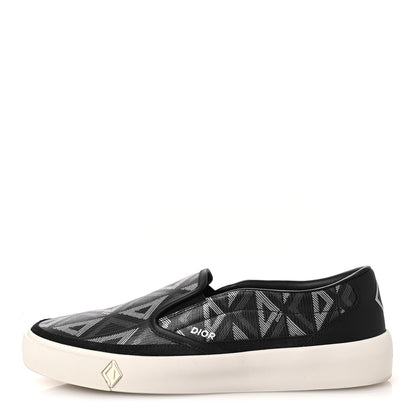 Christian Dior Canvas CD Diamond Mens Slip On Sneakers 41 Navy 1 of 11