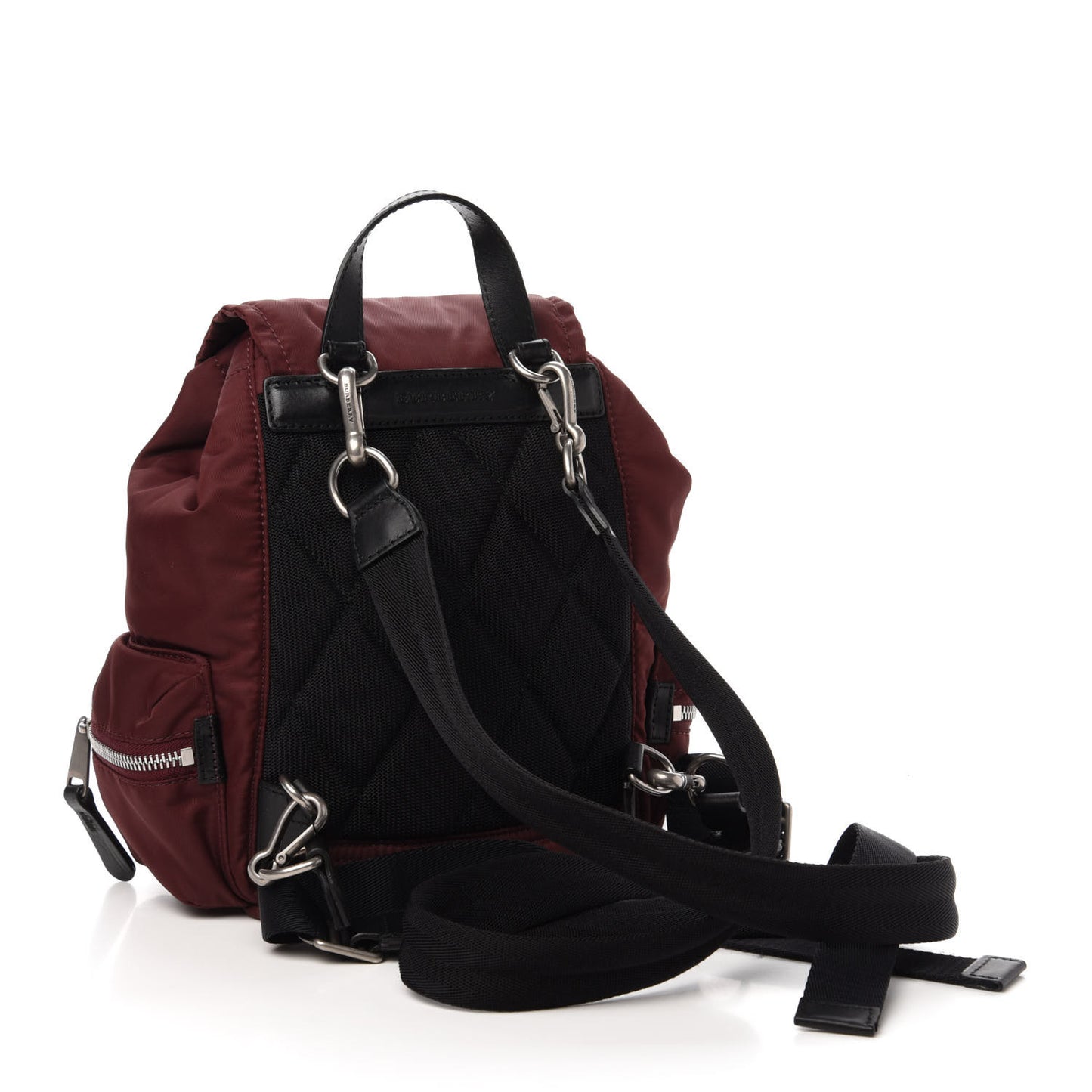 Nylon Small Rucksack Backpack Burgundy