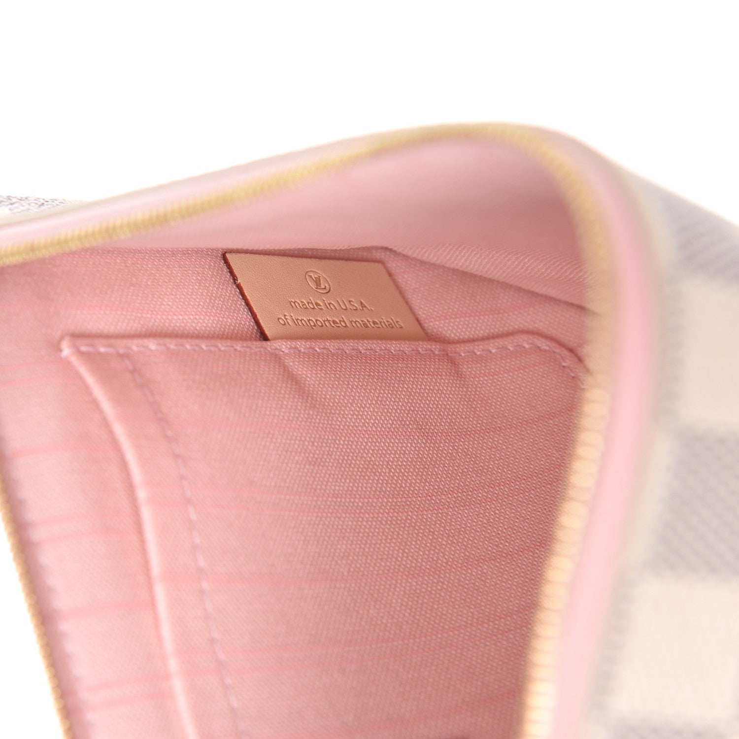 Louis Vuitton Damier Azur Neverfull MM GM Pochette Rose Ballerine 7 of 8