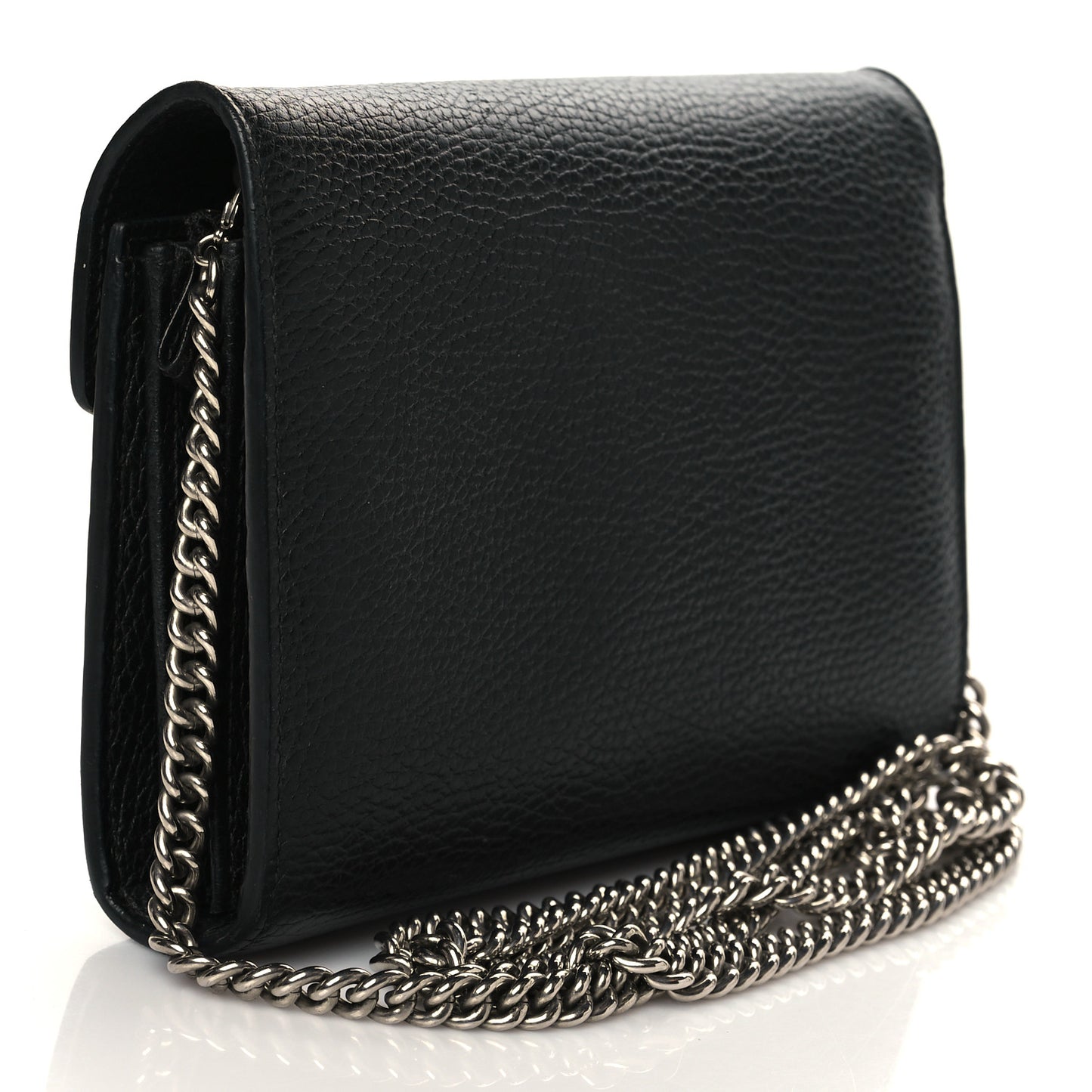 Calfskin Mini Dionysus Chain Wallet Black