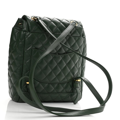 Chanel Lambskin Quilted Small Urban Spirit Backpack Dark Green 2 of 10