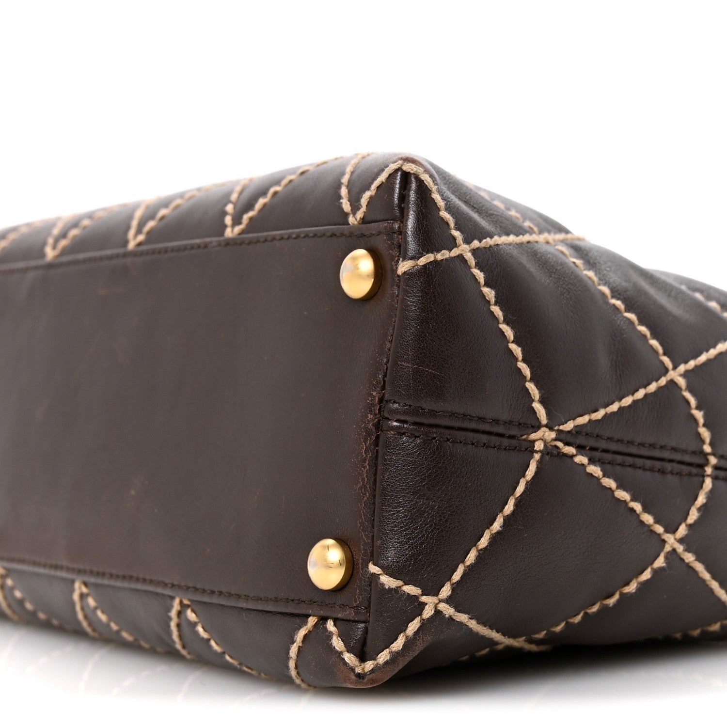 Chanel Calfskin Wild Stitch Hobo Brown 10 of 16
