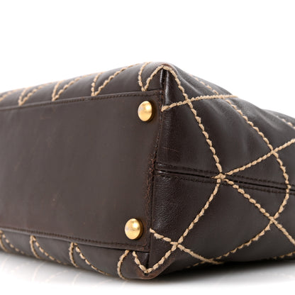Chanel Calfskin Wild Stitch Hobo Brown 10 of 16