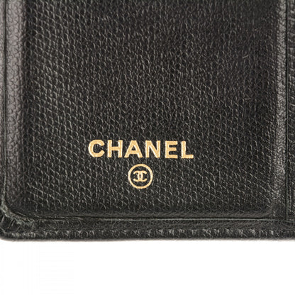 Chanel Grained Calfskin CC Button Yen Wallet Black 7 of 9