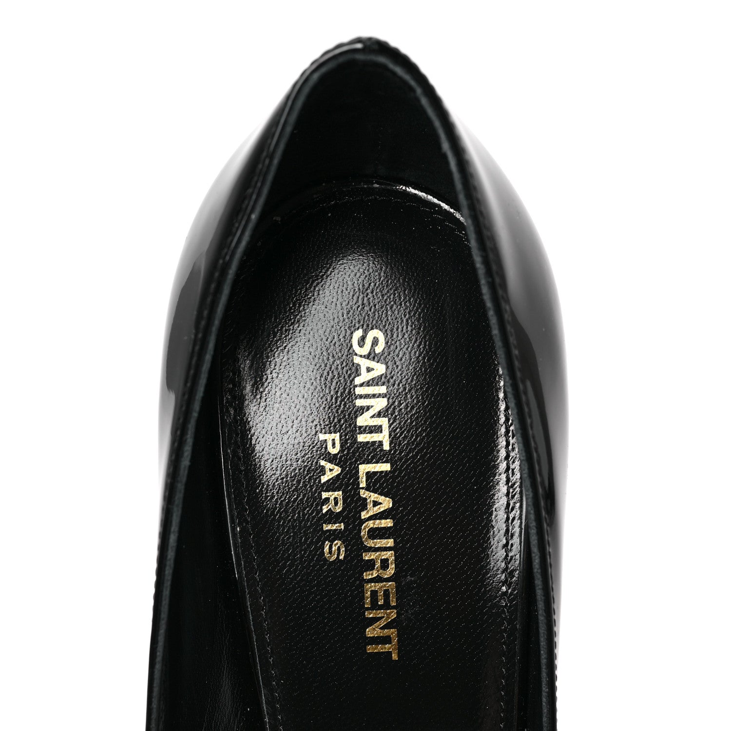 Saint Laurent Patent Calfskin Zoe 85 Pump 38.5 Black 7 of 8