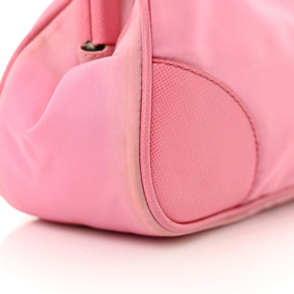 Prada Tessuto Nylon Saffiano Kisslock Shoulder Bag Rosa 15 of 17