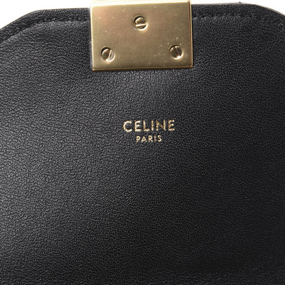 Celine Calfskin Quilted Medium C Bag Black Beige 6 of 10