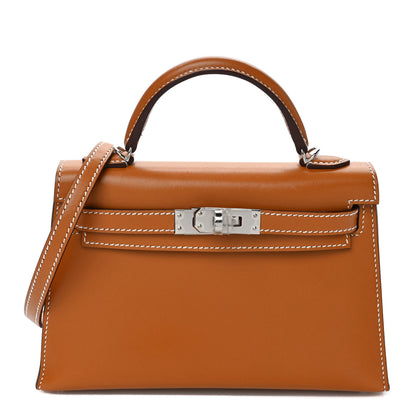 Hermes Veau Butler Mini Kelly Sellier 20 Natural Sable 1 of 9