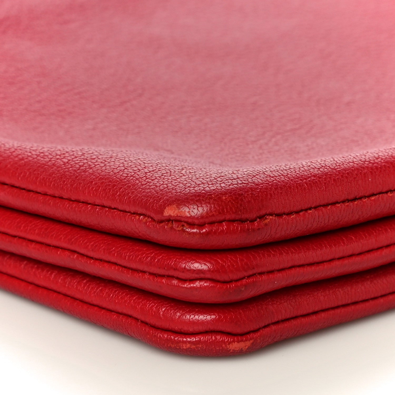 Celine Goatskin Large Trio Crossbody Bag Scarlet 10 of 18