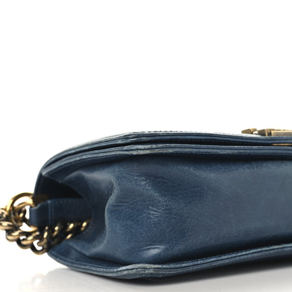 Chanel Aged Calfskin Quilted Medium Boy Flap Blue 8 of 11