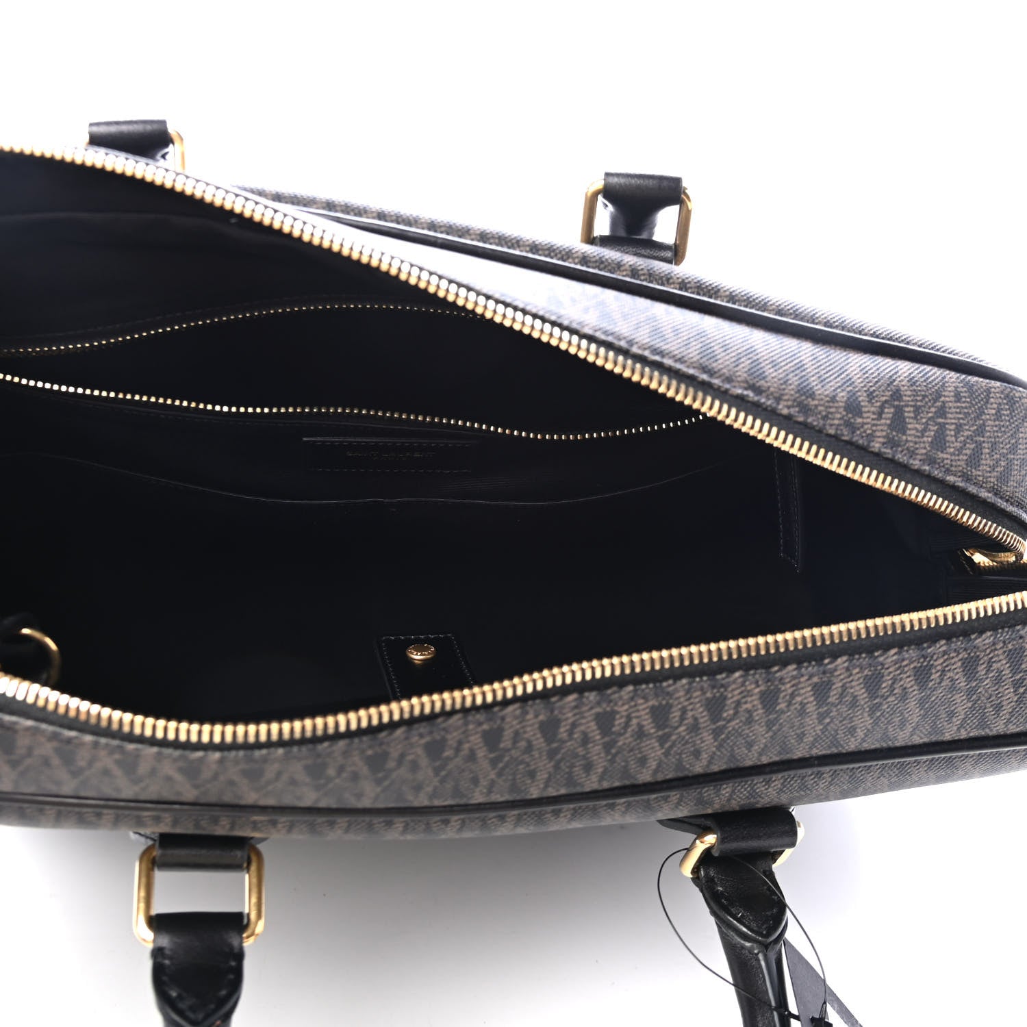 Saint Laurent Toile Classic Monogram Rodeo Briefcase Black 4 of 4