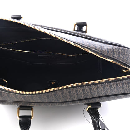 Saint Laurent Toile Classic Monogram Rodeo Briefcase Black 4 of 4
