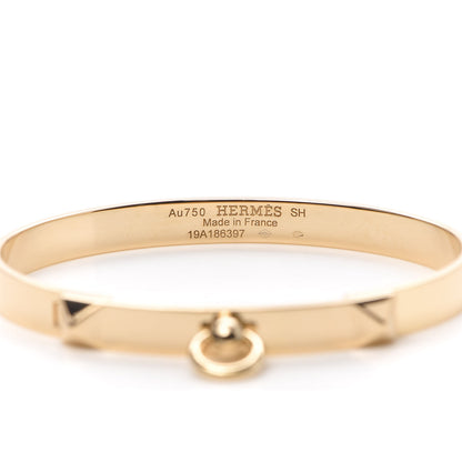 Hermes 18K Rose Gold PM Collier De Chien Bracelet SH 4 of 5