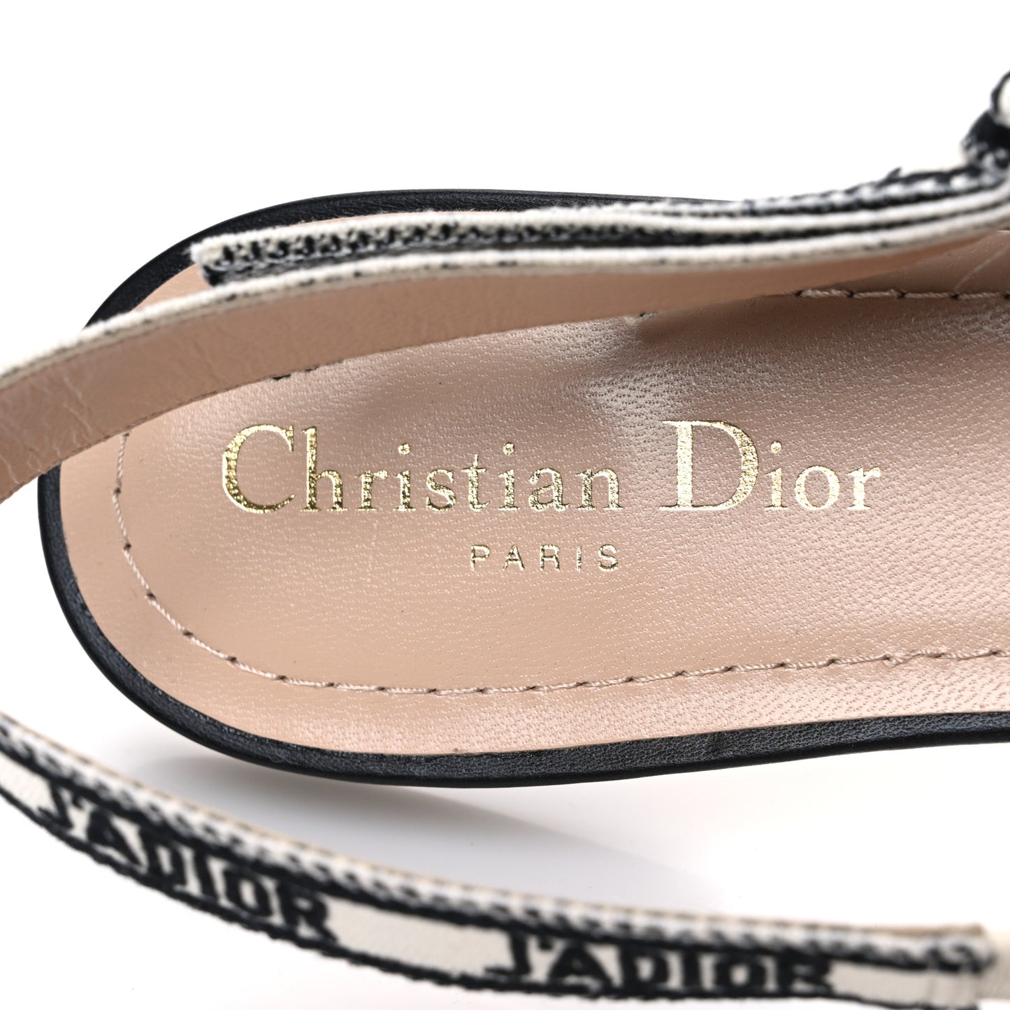 Tweed Ribbon J'Adior Slingback Ballet Flats 40 Black White