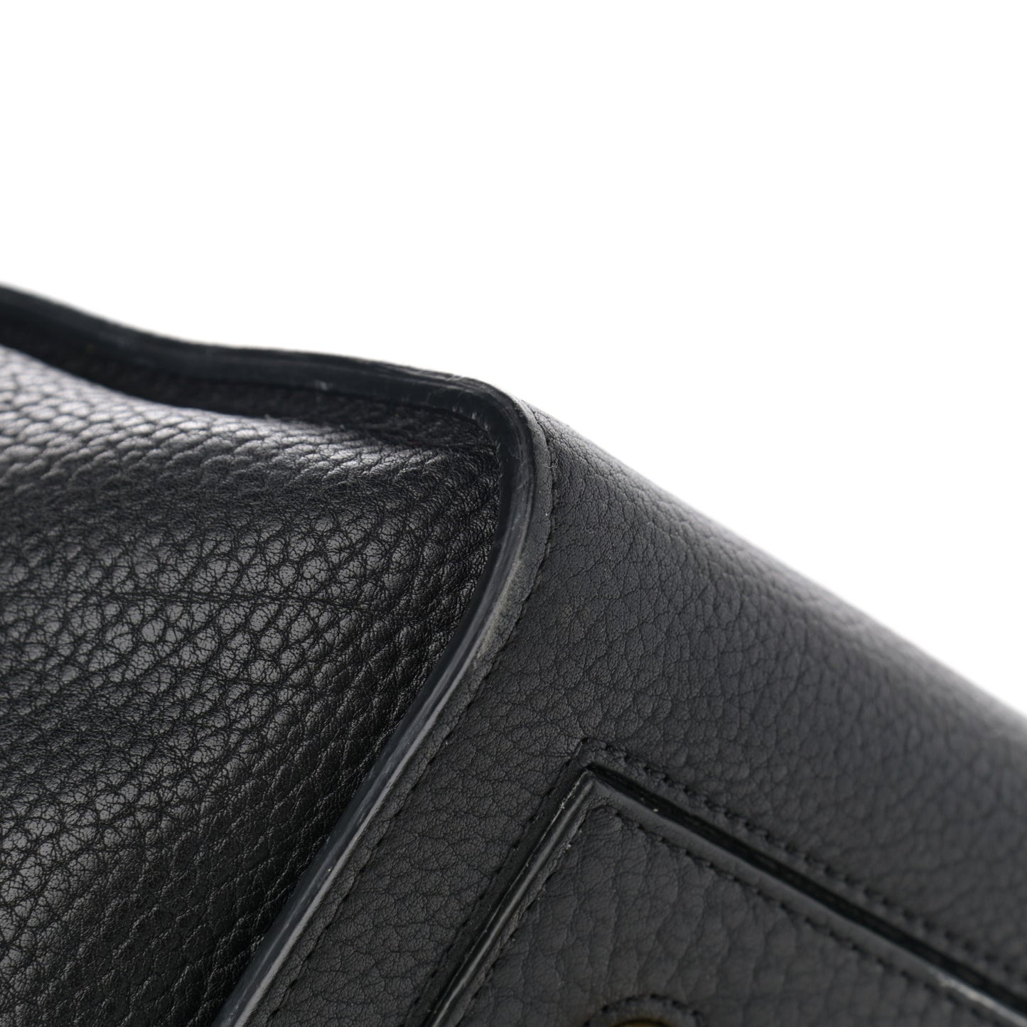 Crisped Calfskin Medium Tie Knot Tote Black