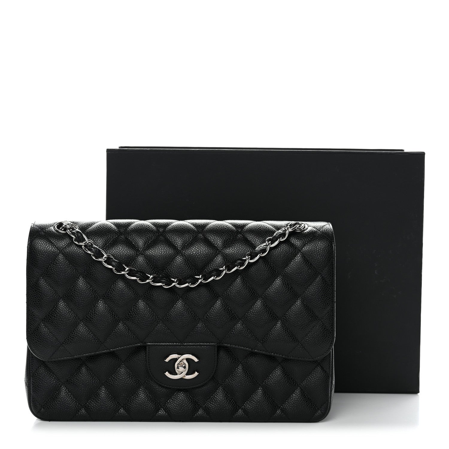 Chanel Caviar Quilted Jumbo Double Flap Black 30 of 31