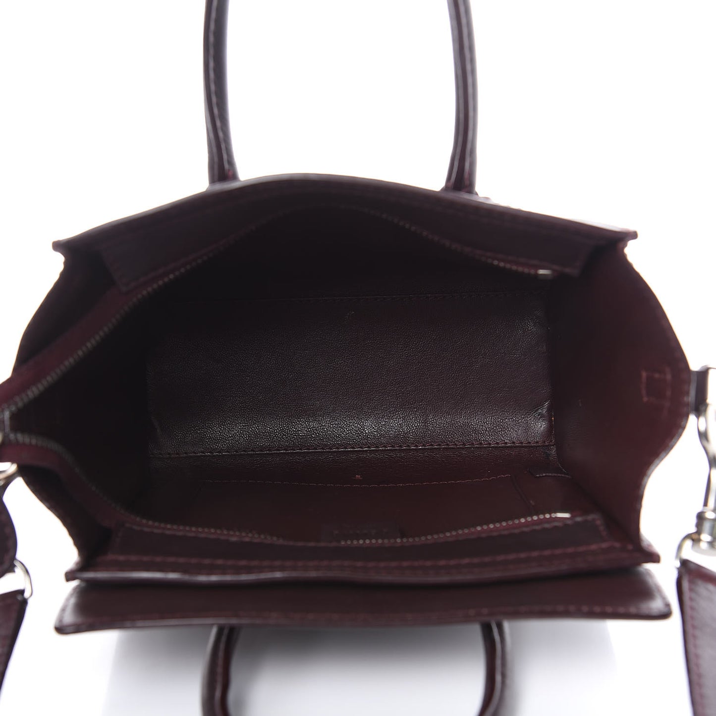 Smooth Calfskin Nano Luggage Burgundy